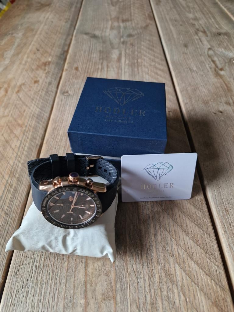 Hodler Horloge luzern black, Sieraden, Tassen en Uiterlijk, Horloges | Heren, Overige merken, Overige materialen, Polshorloge