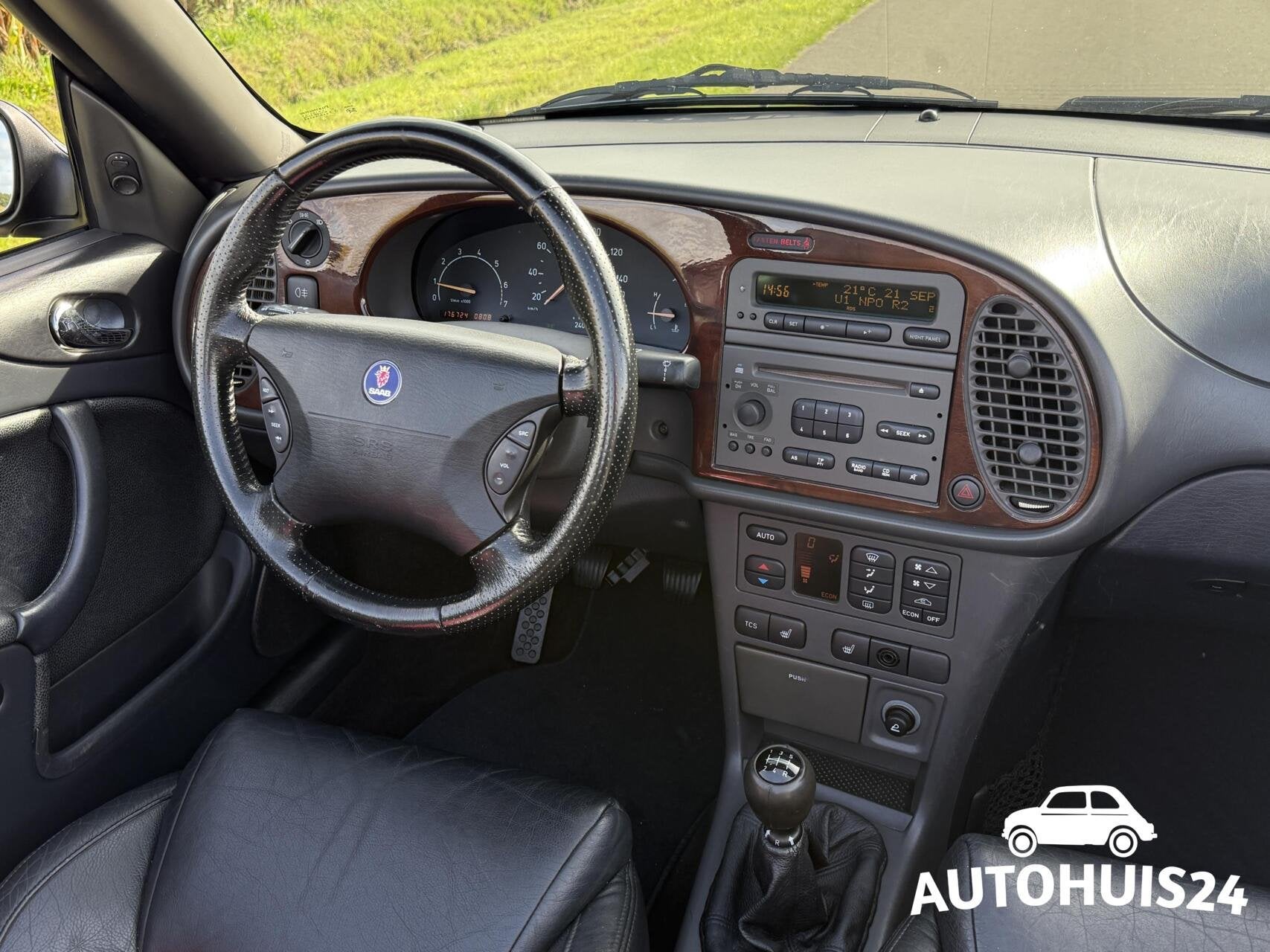 Saab 9-3 Cabrio 2.0 Turbo Aero 205pk NL-AUTO, Voorwielaandrijving, Dealer onderhouden, Gebruikt, Zwart