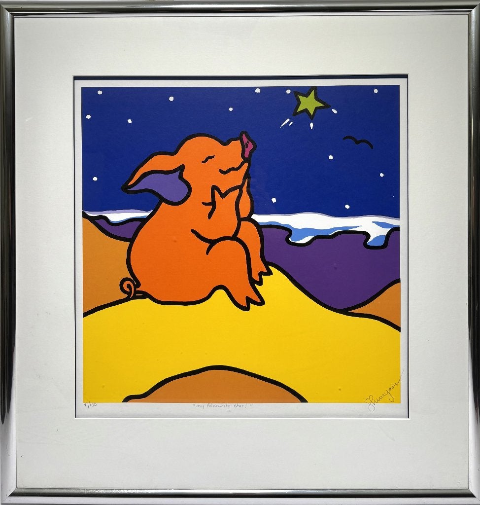 584. Zeefdruk, Shunyam – "My favorite star!", eind 20e eeuw, Ophalen