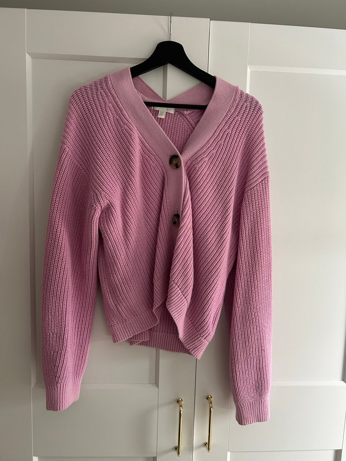 Roze H&M gebreid vest, maat XS, Ophalen of Verzenden, Zo goed als nieuw, Maat 34 (XS) of kleiner, Roze
