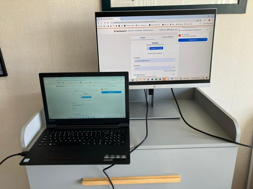 HP 24" MonitorHSTND-9601-L, Ophalen, HDMI, Full HD, Zo goed als nieuw