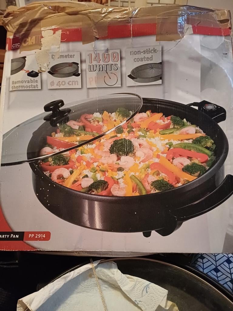 Party pan, Huis en Inrichting, Keuken | Potten en Pannen, Ophalen, Nieuw, Overige materialen, Koekenpan of Braadpan