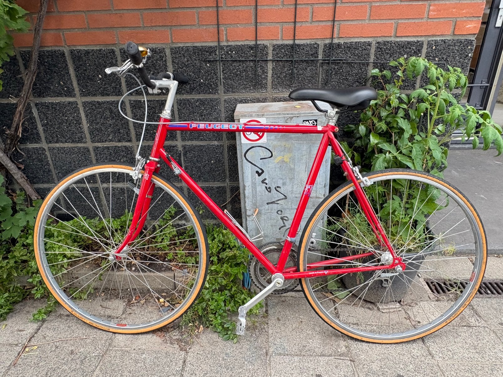 Vintage Peugeot Carbolite 103, 57cm, nieuwe banden & remmen, Fietsen en Brommers, Fietsen | Oldtimers, 55 tot 59 cm, Ophalen, Velgrem