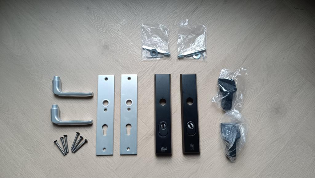 Buva 3400 kerntrekschild greep-kruk SKG***, Ophalen of Verzenden, Rvs, Klink of Kruk