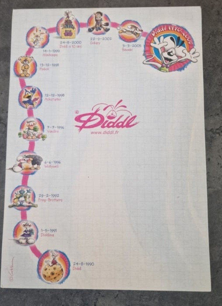 Diddl speciaal A5 blaadje!, Ophalen of Verzenden, Diddl, Zo goed als nieuw, Papier, Kaart of Schrift