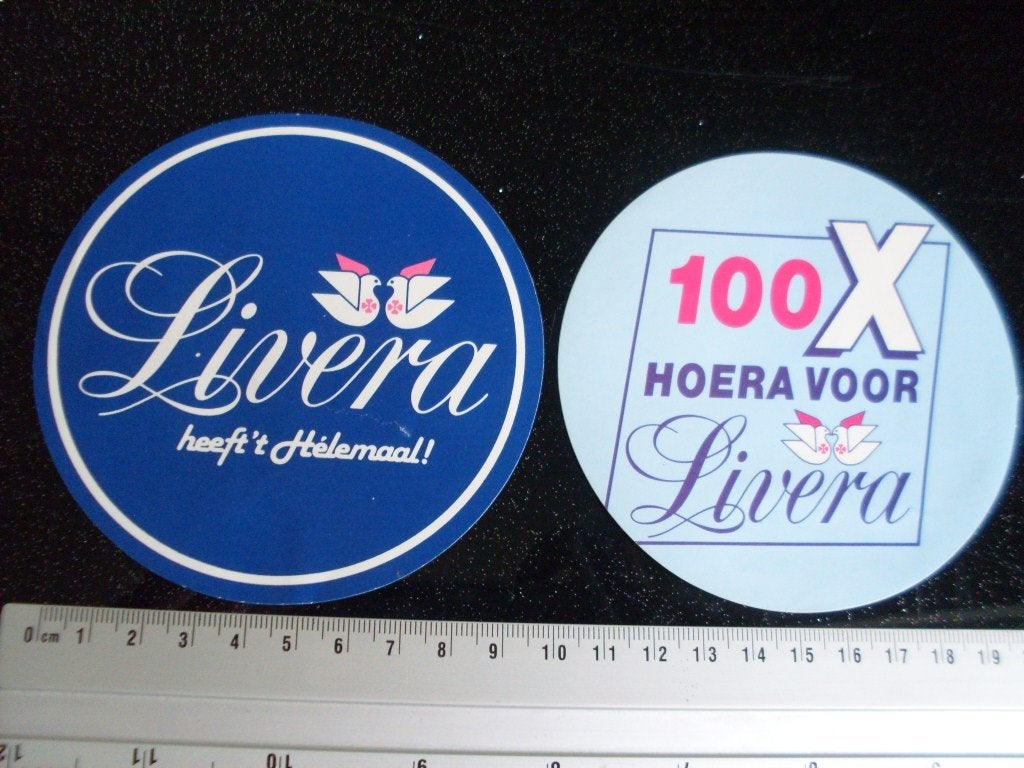2x sticker Livera heeft 't helemaal, Verzenden, Zo goed als nieuw, Merk