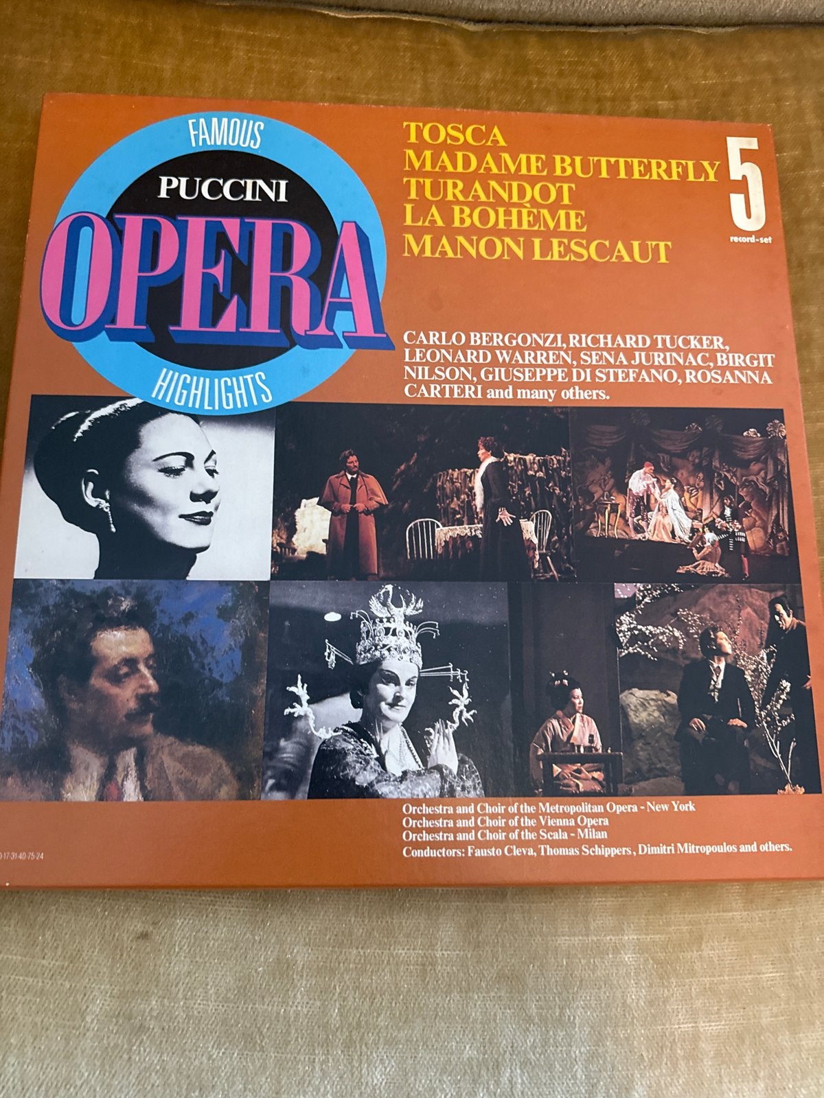 Puccini Opera Highlights - 5 Record Set, Ophalen, Gebruikt