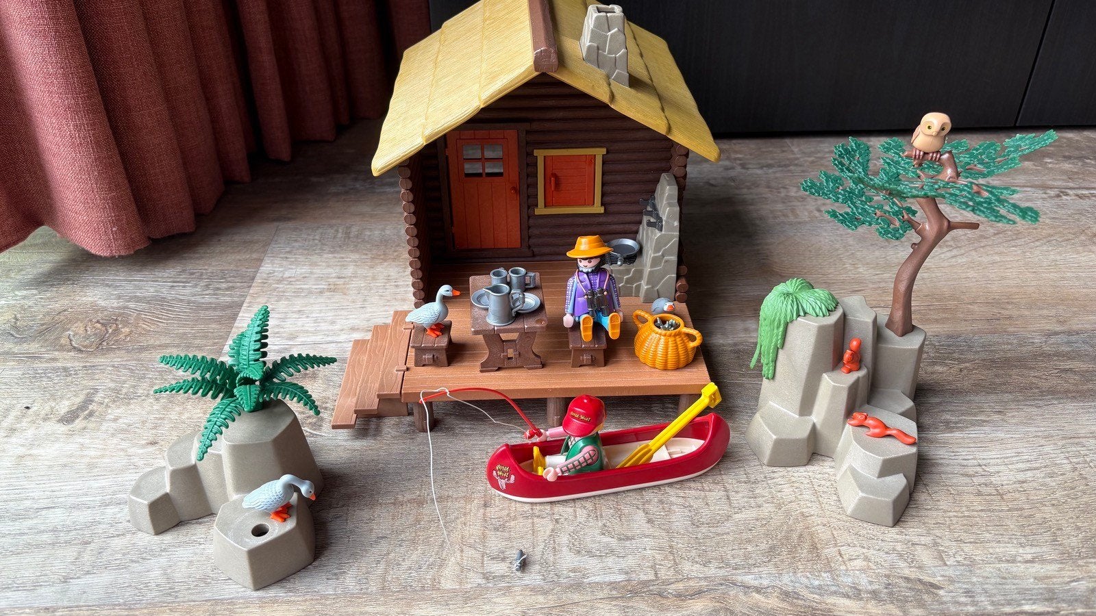 Vintage Playmobil 3826 Blokhut / Outdoor Cabin, Ophalen, Gebruikt, Gebouw, Complete set