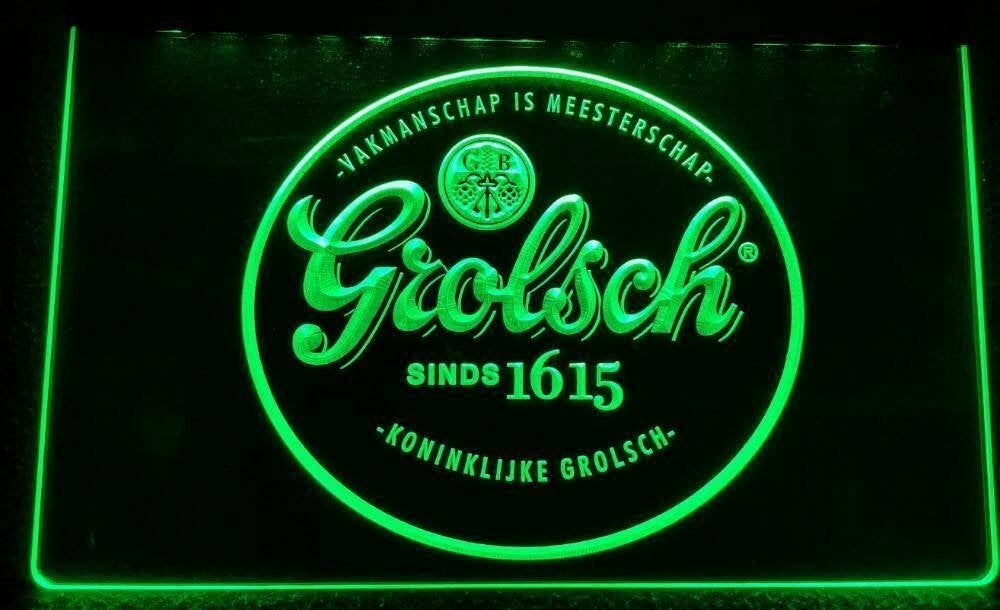 Grolsch bier reclame neon bord reclamebord lamp LED, Ophalen of Verzenden, Gebruikt, Lichtbak of (neon) lamp