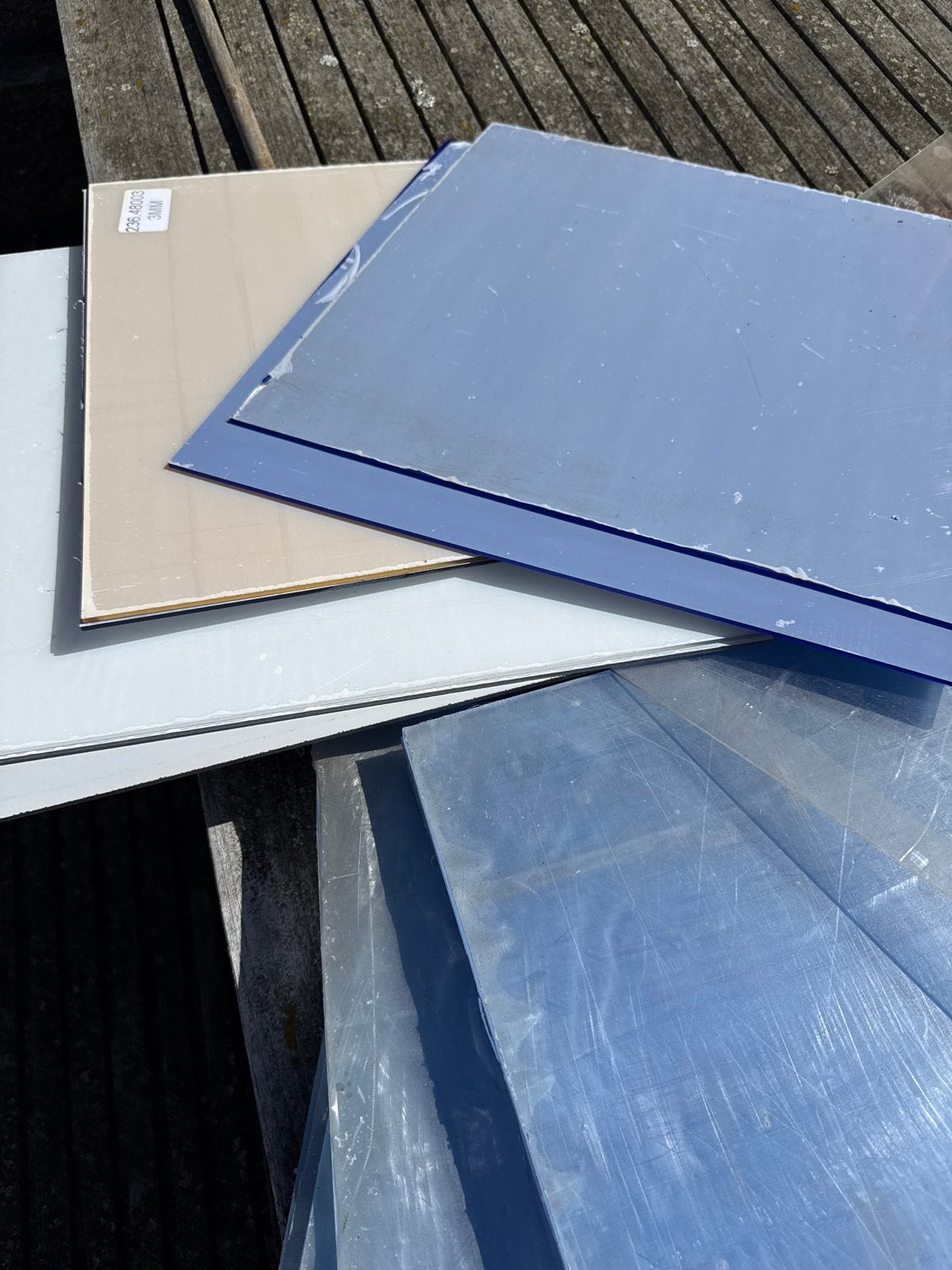 Diverse platen: HPL, plexiglas en meer, Ophalen of Verzenden, Gebruikt, HPL, Minder dan 20 mm