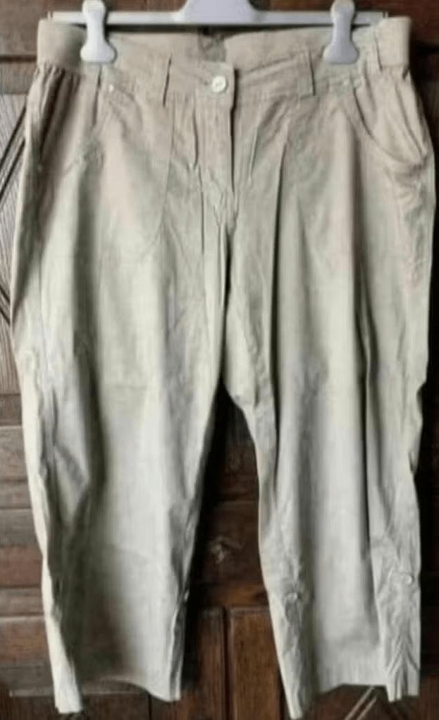 Beige katoenen broek, damesbroek; TCM Tchibo My Style; 44, Kleding | Dames, Beige, Maat 42/44 (L), Ophalen of Verzenden, Zo goed als nieuw