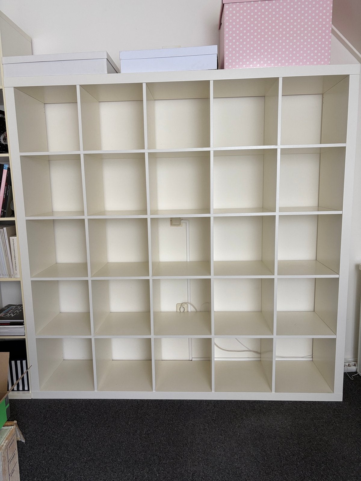 IKEA Expedit / Kallax vakkenkast 5x5 vakken wit, Ophalen, Met plank(en), Modern, functioneel, 150 tot 200 cm