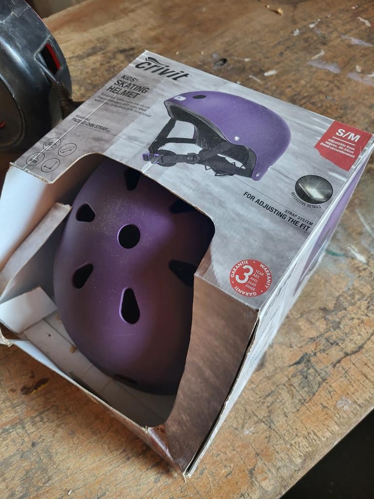 Crivit Kids Skatehelm - Paars (S/M), Fietsen en Brommers, Jongen of Meisje, Zo goed als nieuw, Crivit, Ophalen