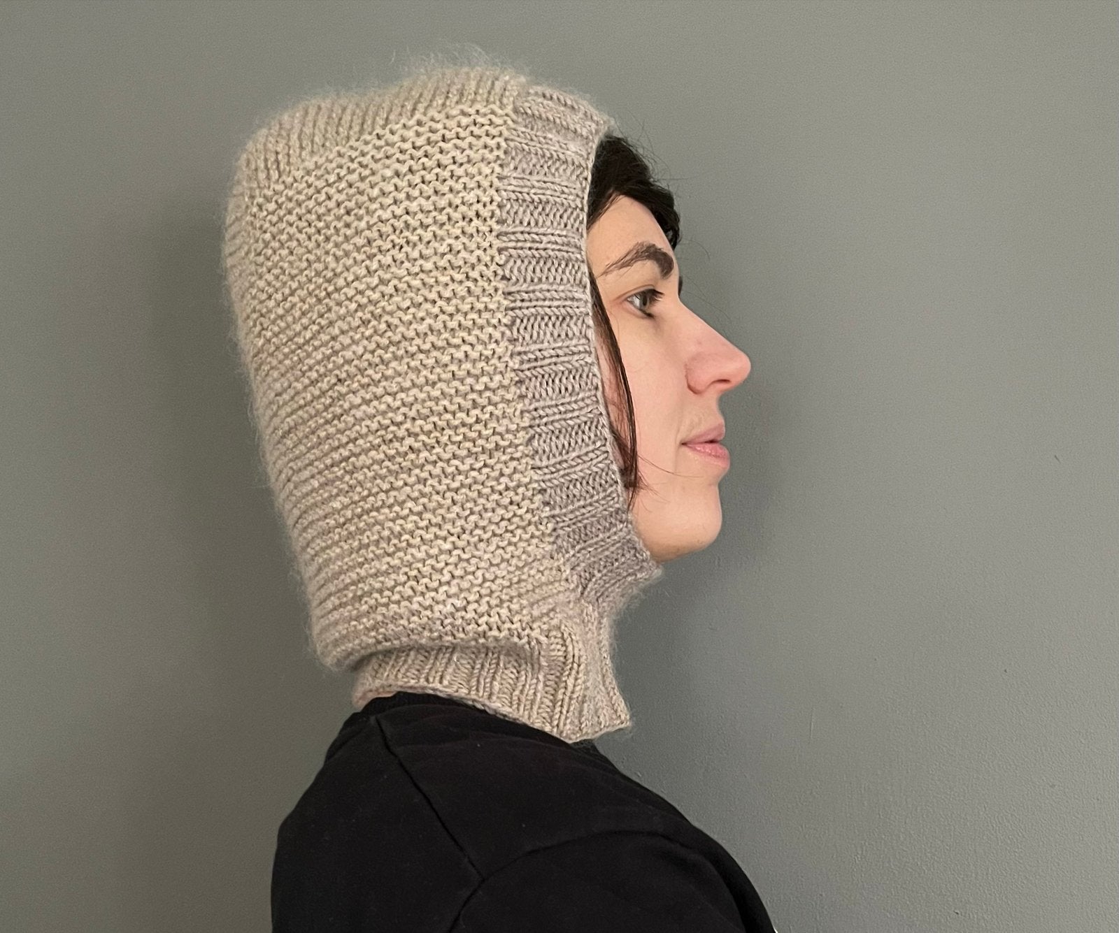Gebreide Balaclava van Merinowol - Beige, Ophalen of Verzenden, Nieuw, Maat 38/40 (M), Muts