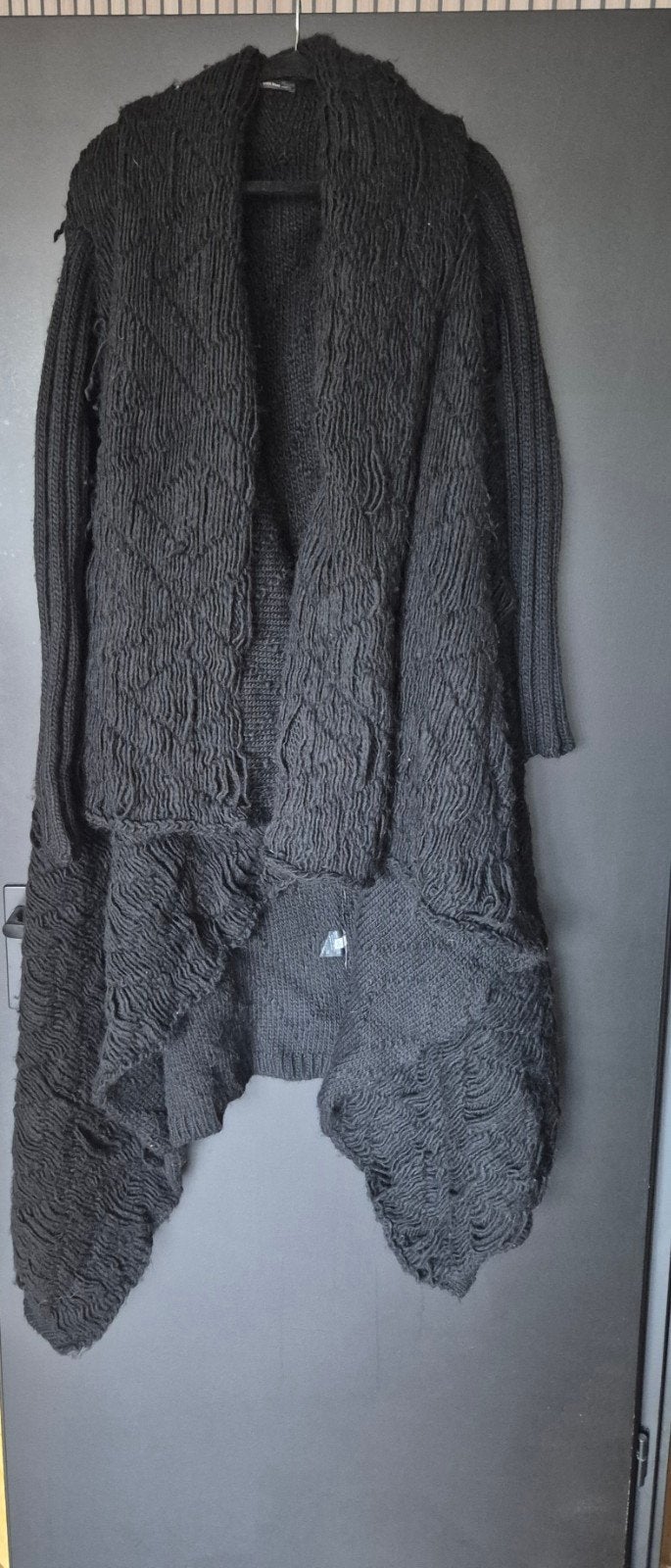 Avant-garde gebreid vest van merinowol/alpaca blend, Ophalen, Nieuw