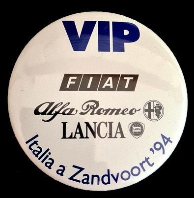 VIP Italia a Zandvoort 94 button, Verzenden, Nieuw, Transport, Button