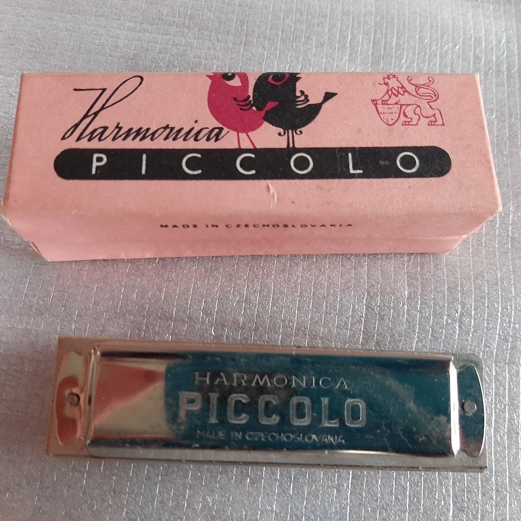Kleine mond harmonica Piccolo / mondharmonica Czechoslovakia, Ophalen of Verzenden, Gebruikt, Met koffer of doosje