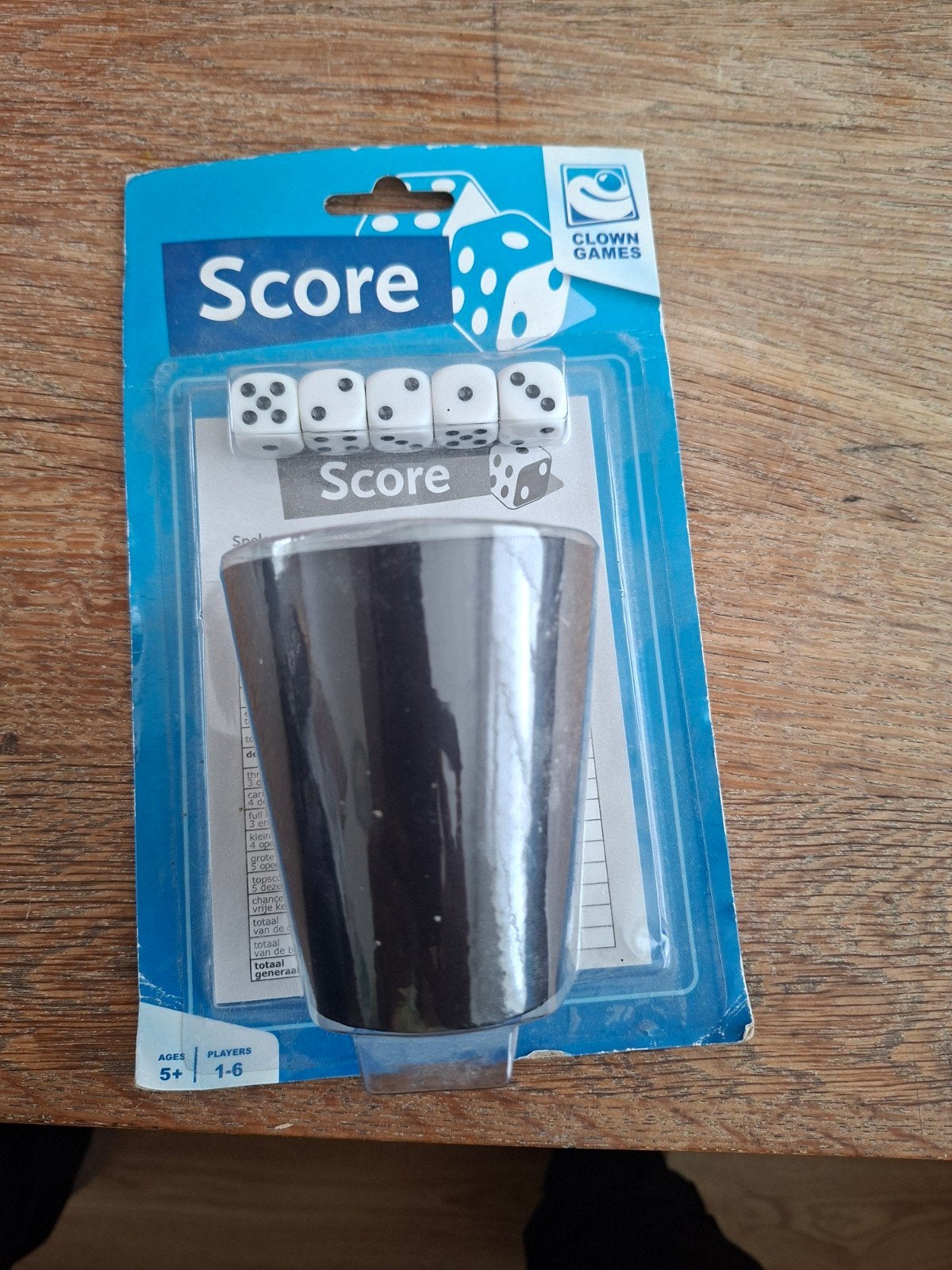 Score dobbelspel met beker en dobbelstenen, Een of twee spelers, Ophalen of Verzenden, Nieuw, Clown Games