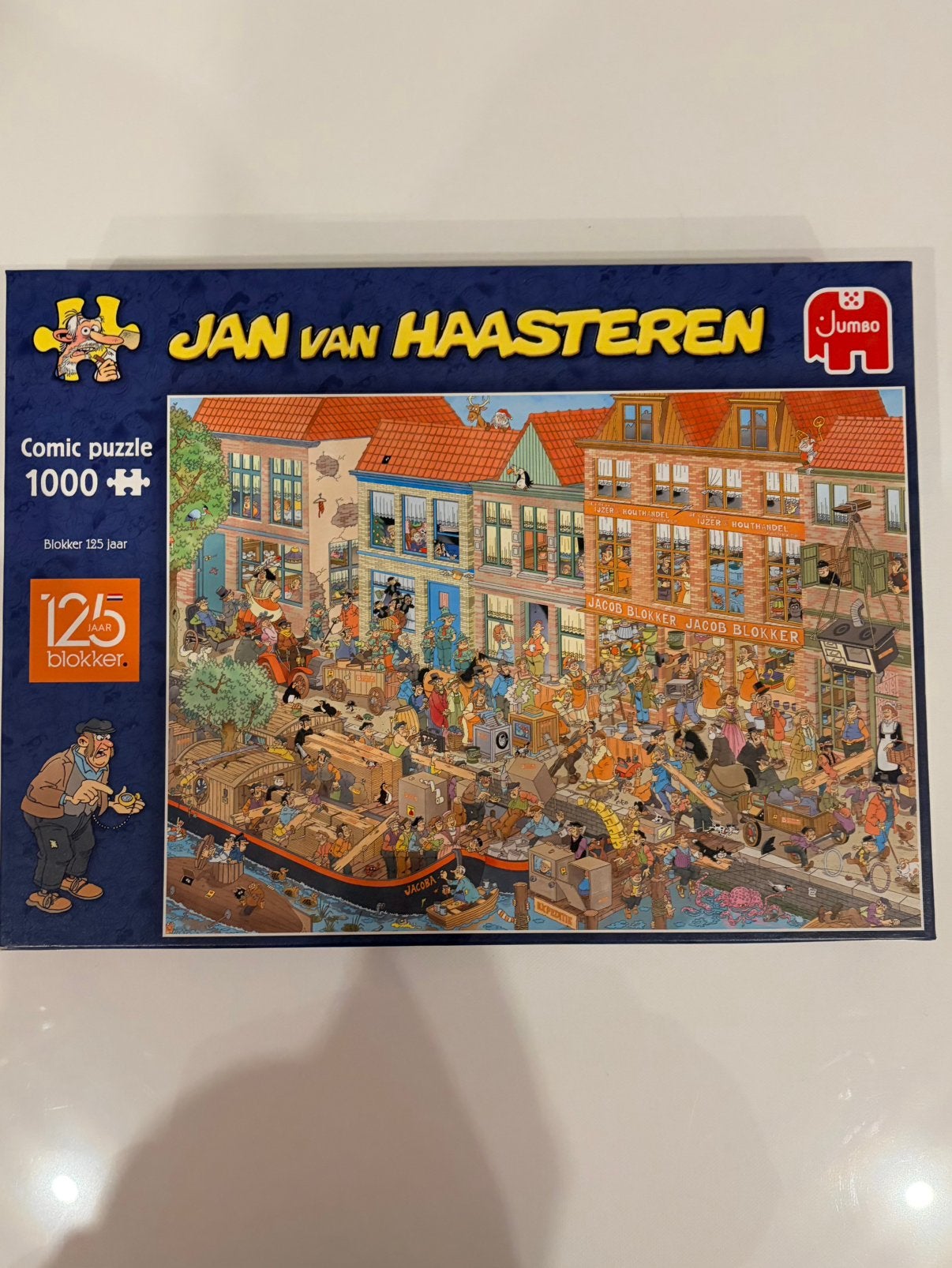 Jan van Haasteren Blokker 125 jaar 1000 stukjes, Ophalen, 500 t/m 1500 stukjes, Zo goed als nieuw