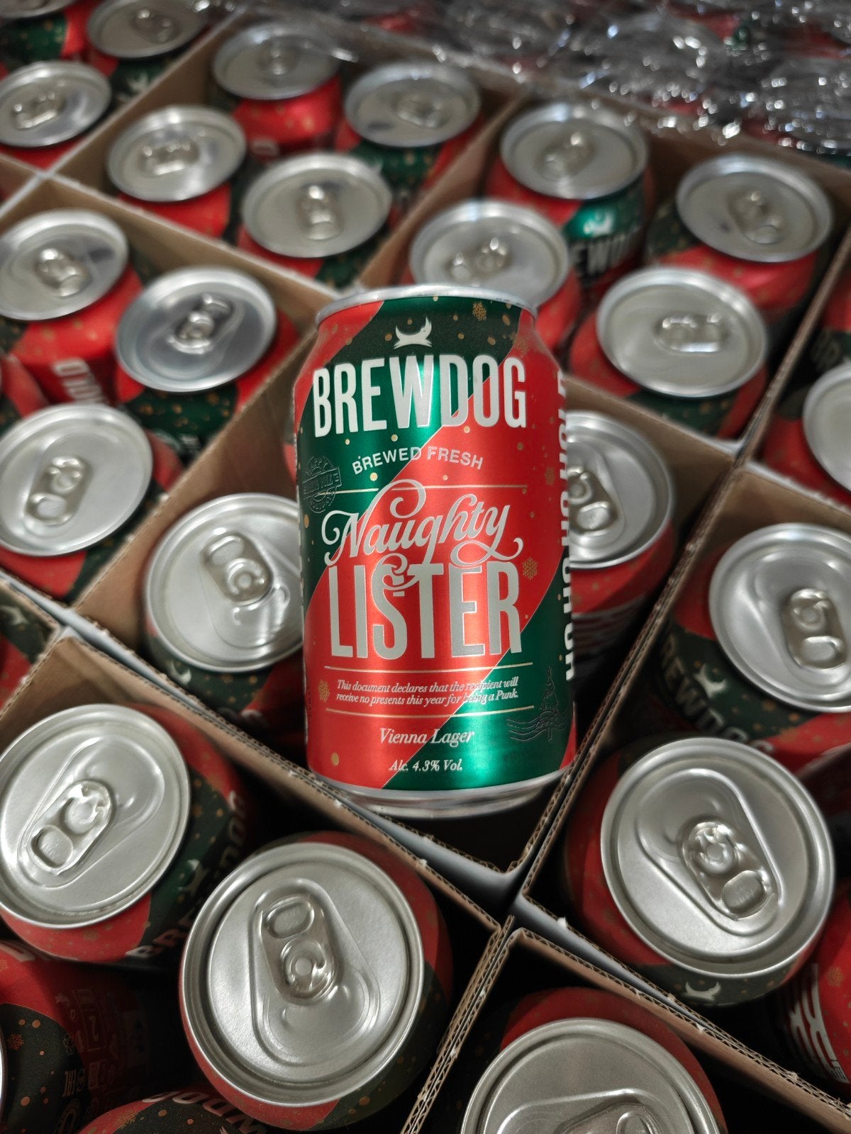 Brewdog Naughty Lister Vienna Lager Bier 4-pack, Verzamelen, Biermerken, Ophalen, Nieuw, Overige typen, Overige merken
