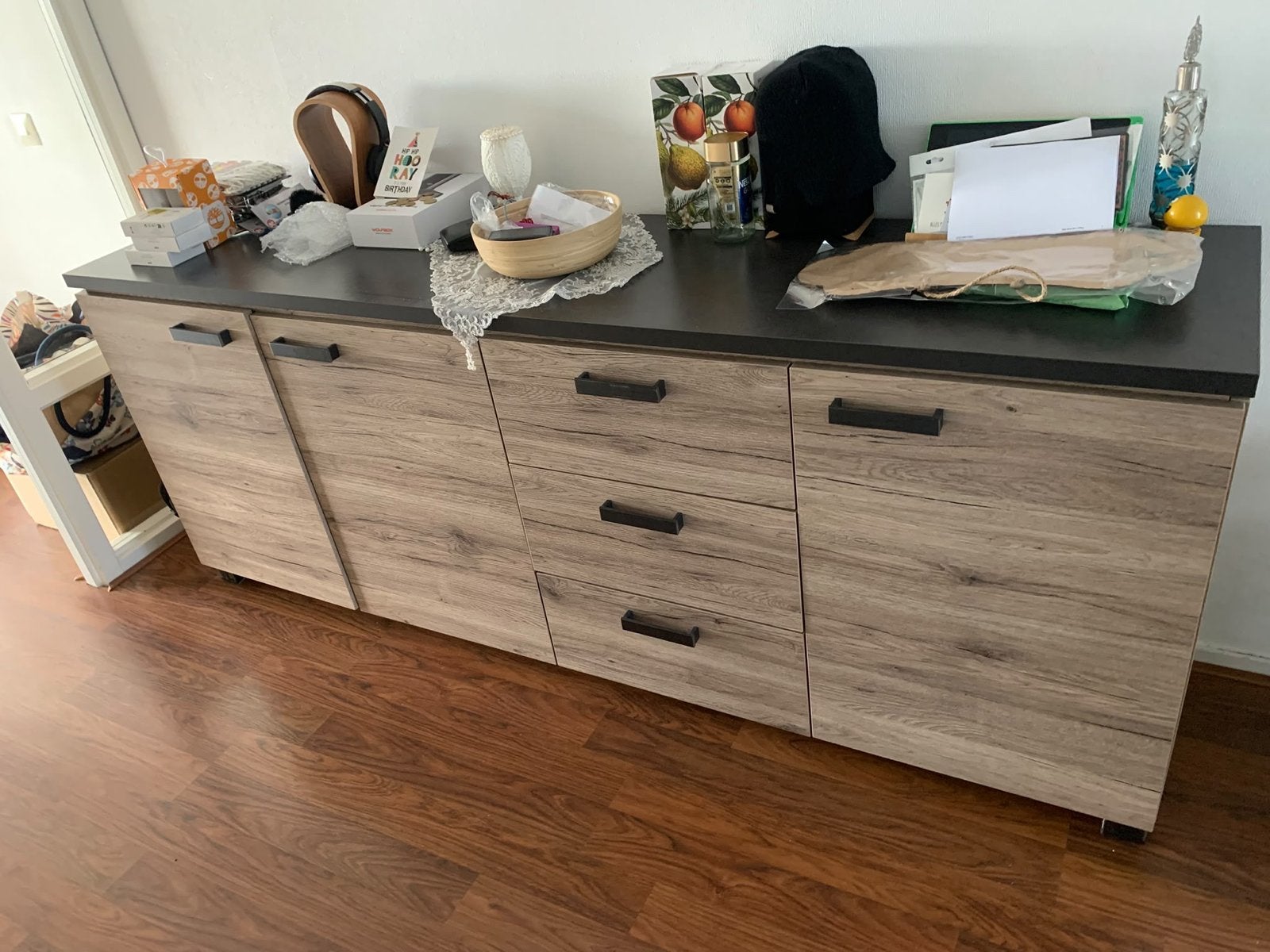 Dressoir 205x45x80,5 cm in goede staat, Gebruikt, Ophalen of Verzenden, 200 cm of meer, Met lade(s)