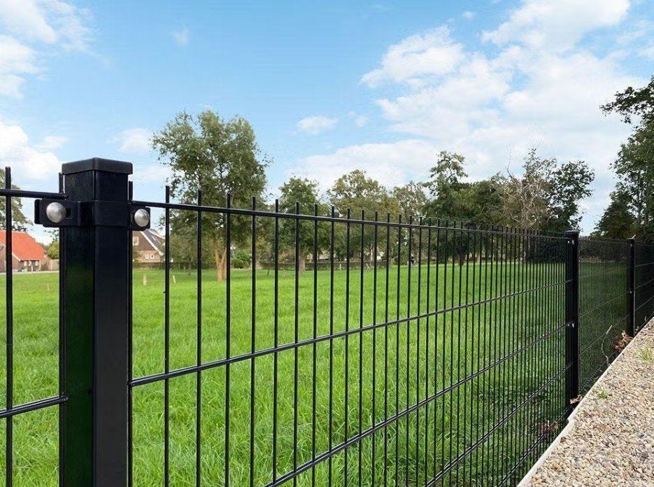 Voordelige dubbelstaafmat hekwerk in 3 hoogtes 1.2/1.4/1.8m, Ophalen of Verzenden, Nieuw, IJzer, Dubbelstaafmat hekwerk