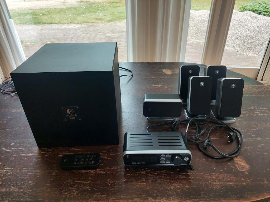 Logitech 5.1 surround sound speakersysteem zwart, Audio, Tv en Foto, Luidsprekers, Zo goed als nieuw, Complete surroundset, 120 watt of meer