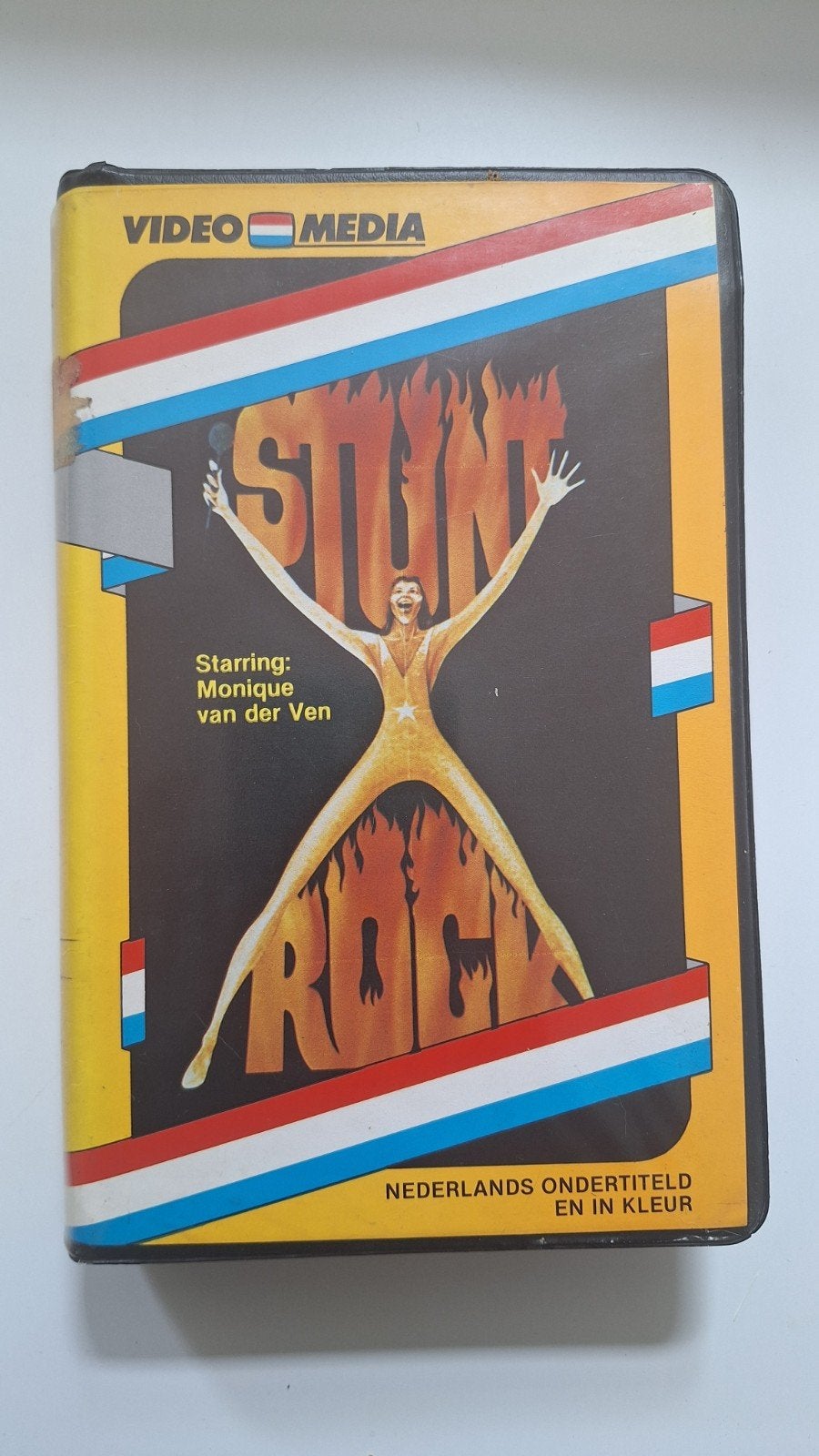 Exrental VHS stunt Rock 1978, Cd's en Dvd's, VHS | Film, Ophalen of Verzenden, Gebruikt, VHS