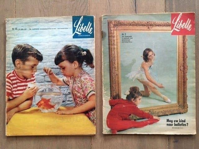 Libelle tijdschrift uit 1961 en 1962, voor verzamelaar. gele, Verzamelen, Ophalen of Verzenden, 1960 tot 1980, Nederland, Tijdschrift
