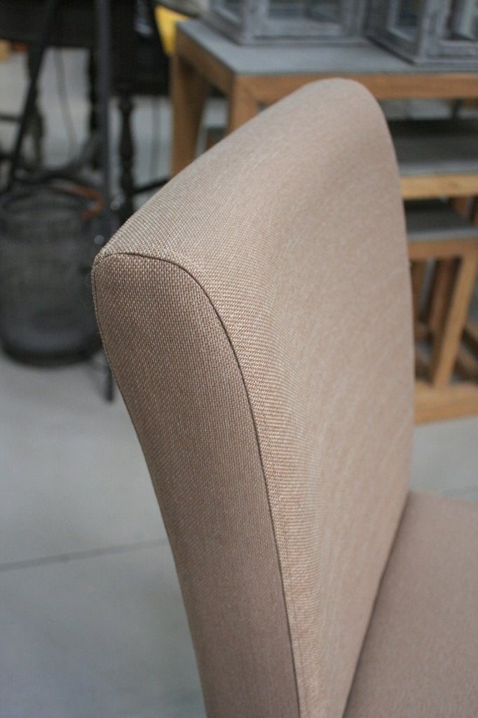 3 eetkamerstoelen keukenstoelen stof zandkleur beige naturel, Huis en Inrichting, Stoelen, Ophalen, Zo goed als nieuw, Stof, Drie