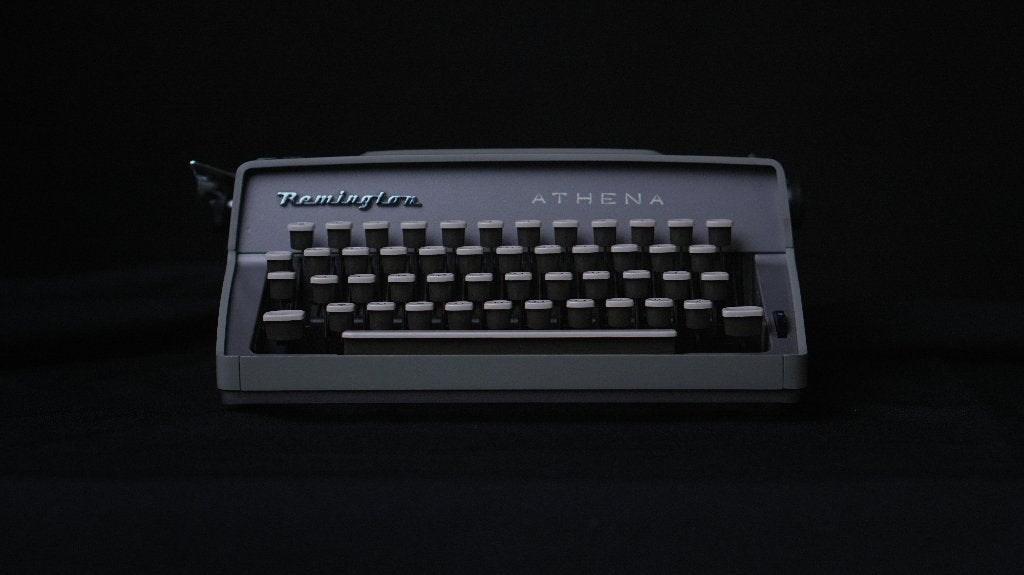 Remington Athena typemachine – grijs, werkend, goede staat, Diversen, Typemachines, Gebruikt, Ophalen of Verzenden