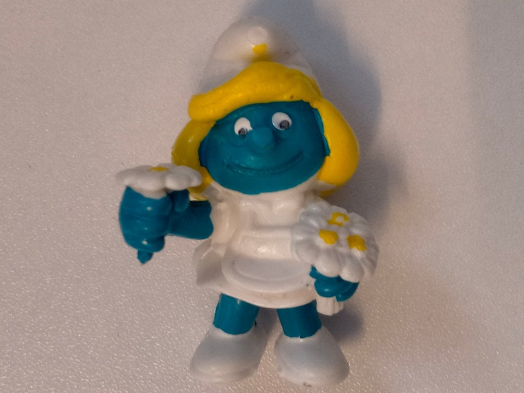 Smurfen smurf smurfin bloemen vintage rohling plagiaat, Verzamelen, Verzenden, Gebruikt, Verschillende Smurfen