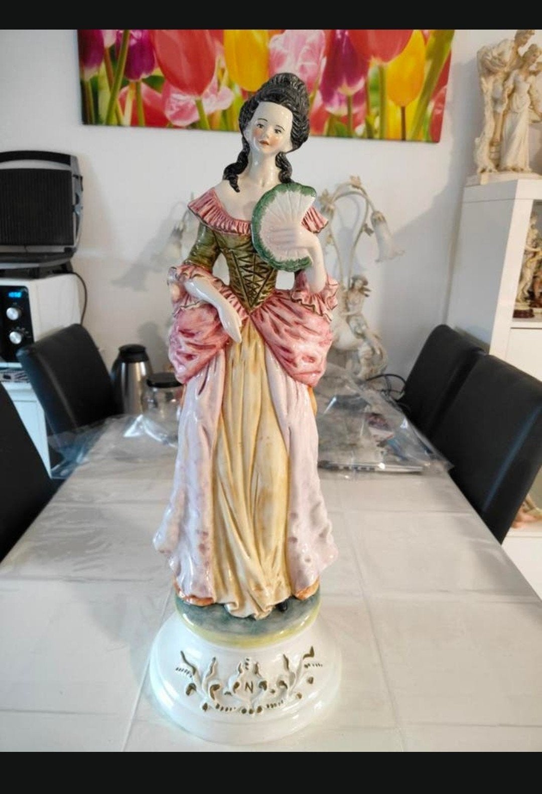 Prachtig Italiaans porseleinen beeld ( 72cm), Ophalen