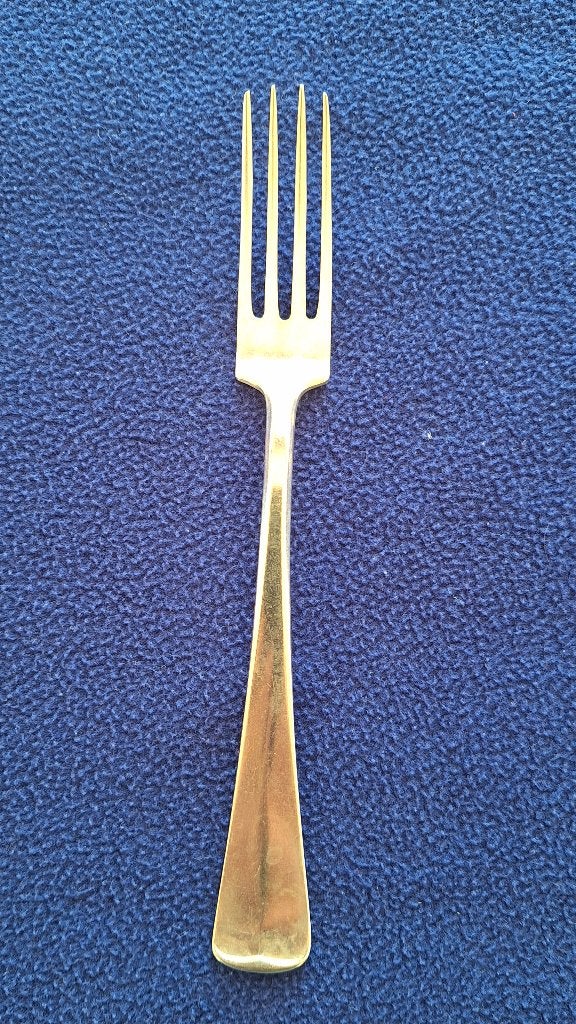 Verzilverde Haags Lofje  1x diner-vork (20 cm), Ophalen of Verzenden