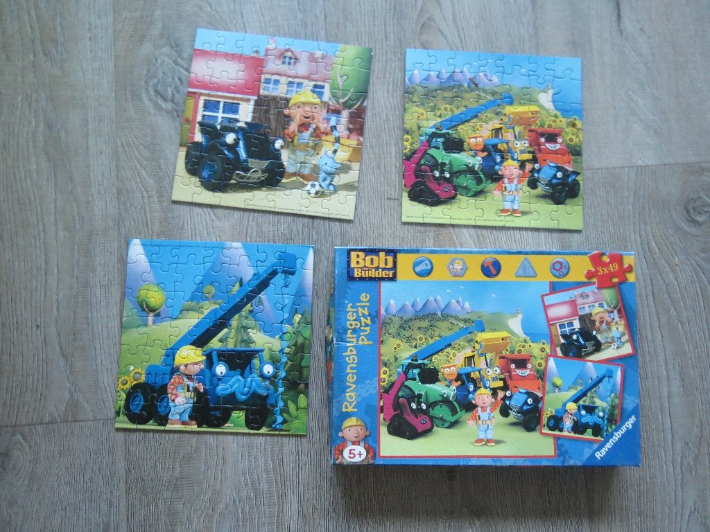 Bob de bouwer puzzels, Kinderen en Baby's, Speelgoed | Kinderpuzzels, Ophalen of Verzenden, 10 tot 50 stukjes, Zo goed als nieuw