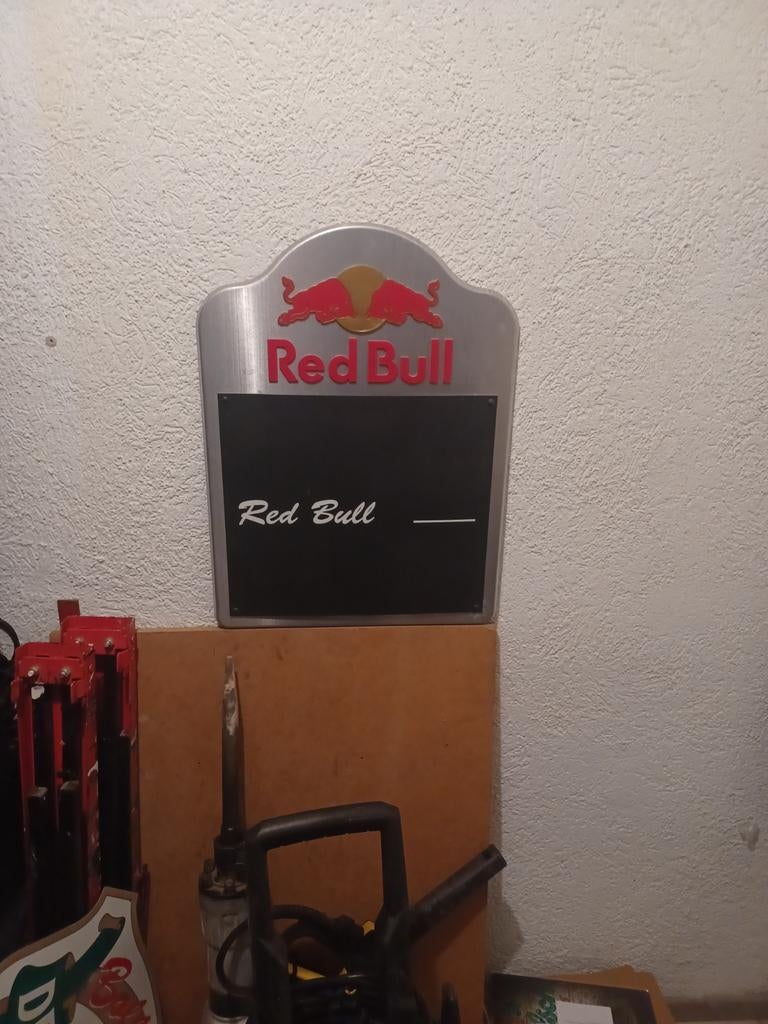 Red Bull Reclame bord Black bord - Verzamelitem Mancave, Ophalen of Verzenden, Gebruikt, Reclamebord