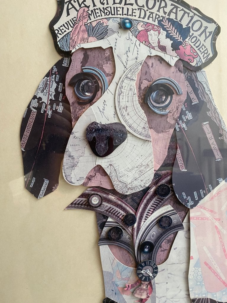 Beagle dog / hond collage kunst / art, Ophalen
