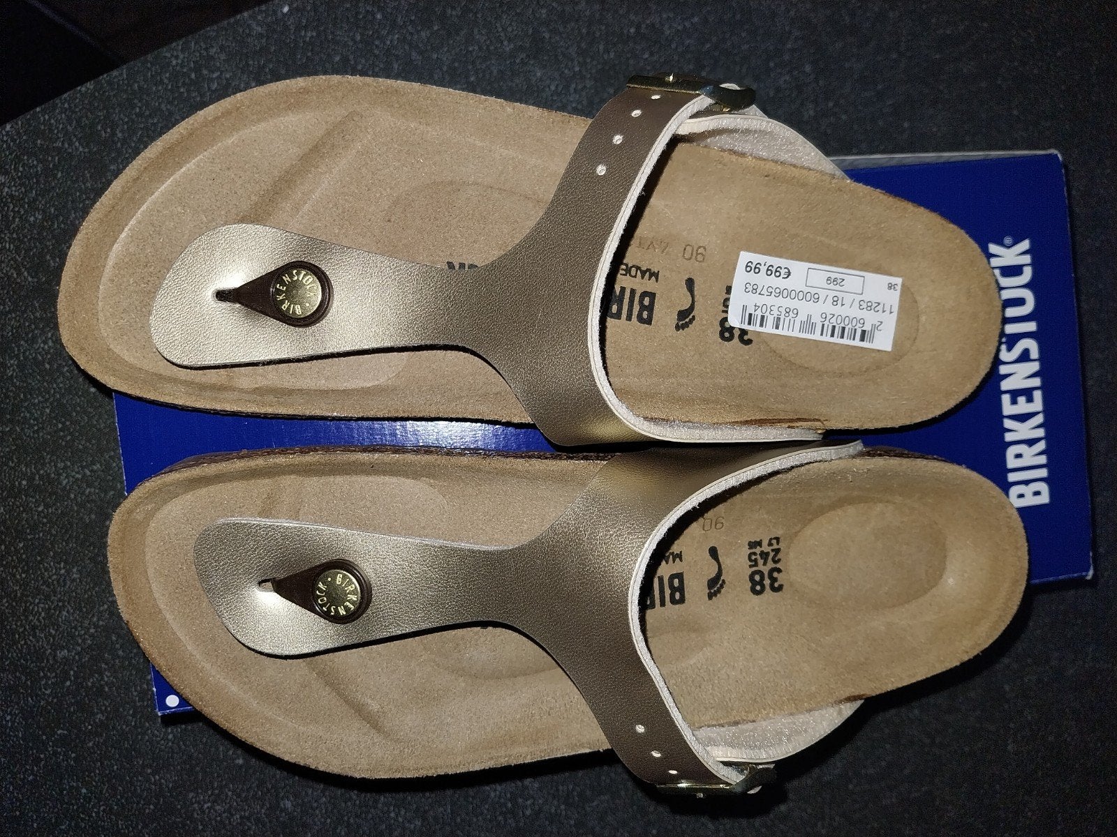 Birkenstocks slippers mt 38, Kleding | Dames, Schoenen, Overige kleuren, Nieuw, Birkenstock, Ophalen