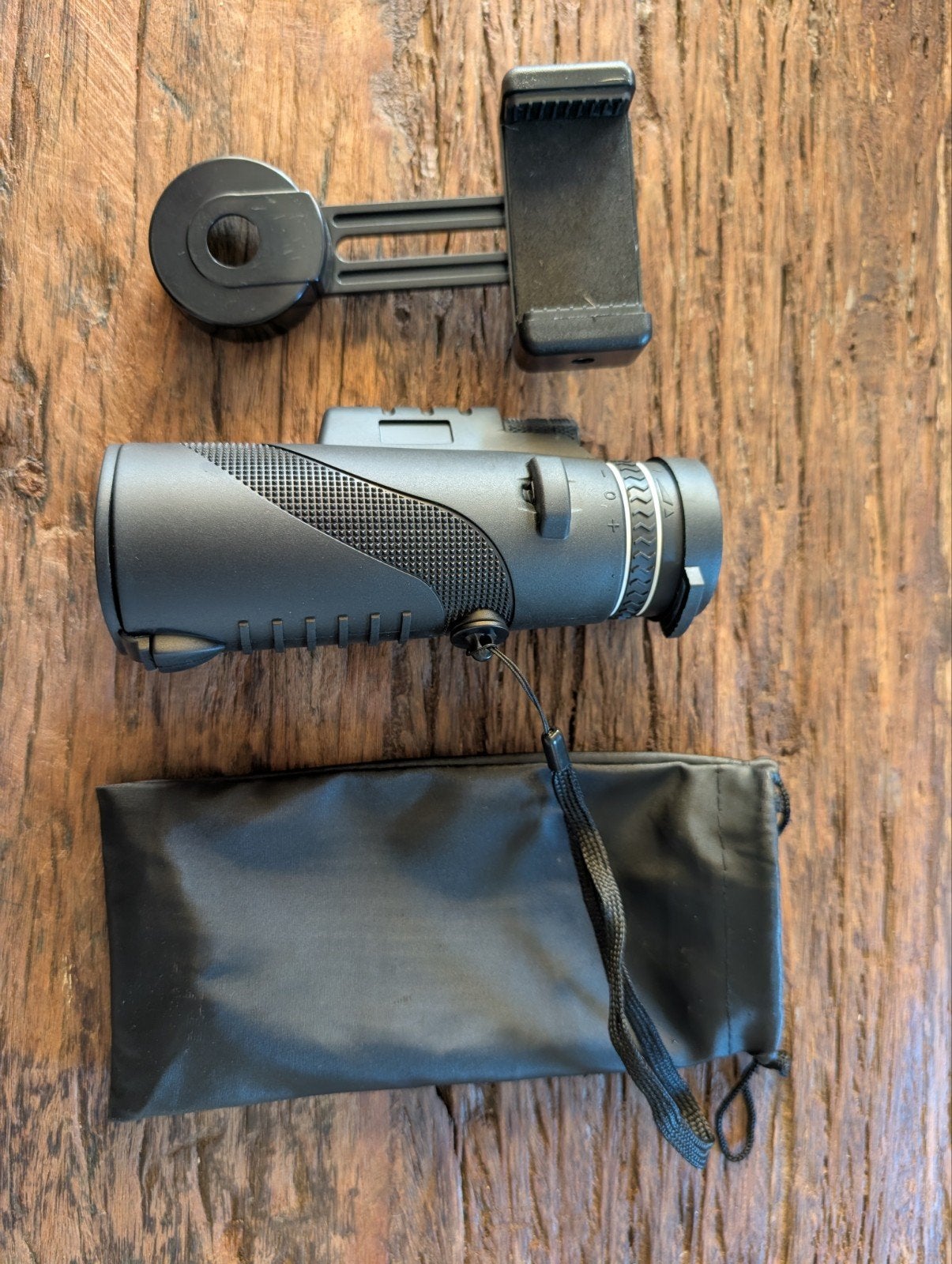 Monoculaire telescoop met telefoonhouder en draagtas, Ophalen of Verzenden