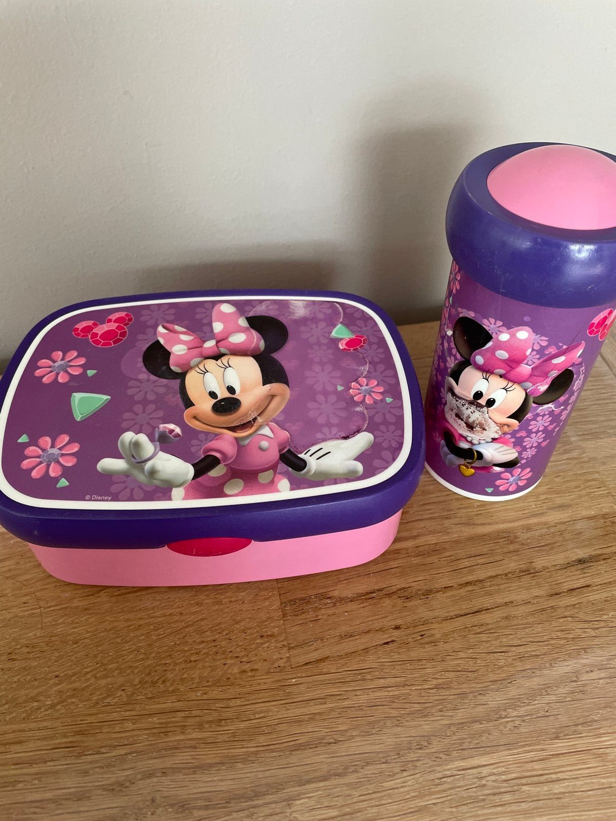 Mepal Minnie Mouse Broodtrommel en Drinkbeker Set, Ophalen of Verzenden, Gebruikt