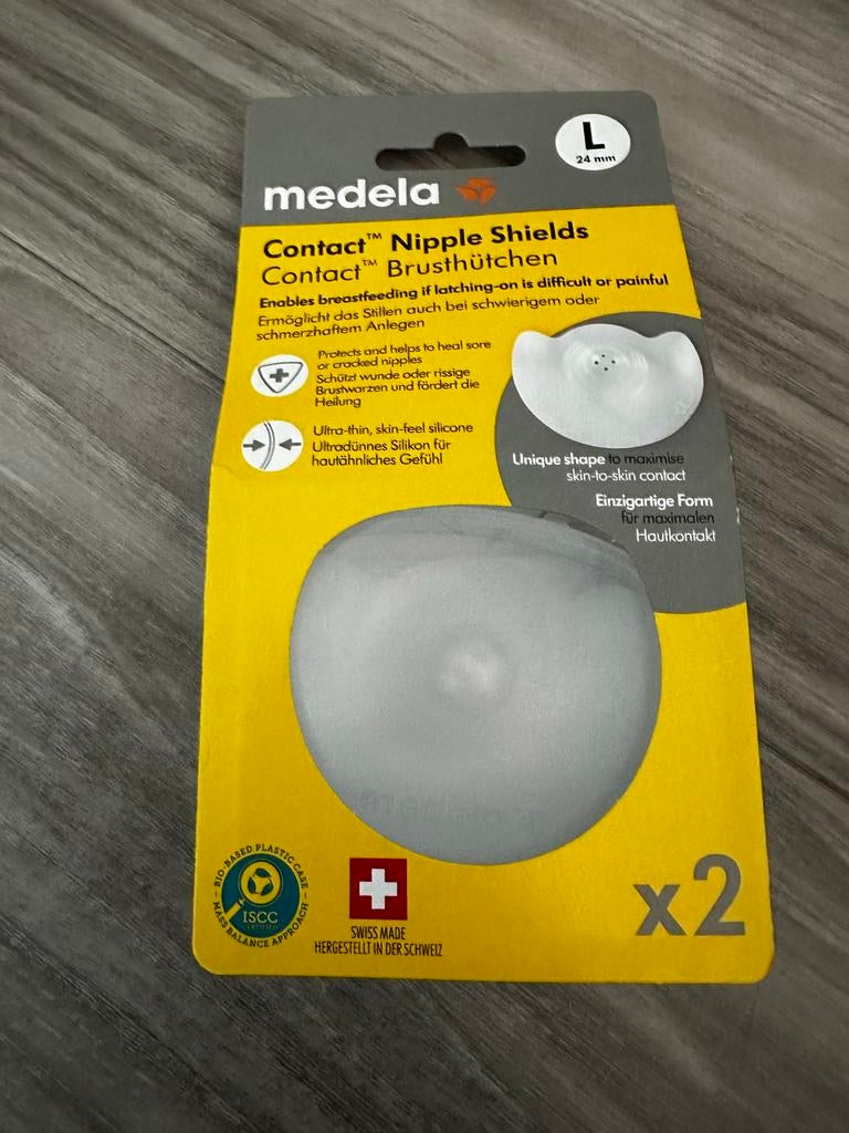 Medela Contact Tepelhoedjes - Maat L (24 mm) - Nieuw, Ophalen of Verzenden, Nieuw, Overige typen