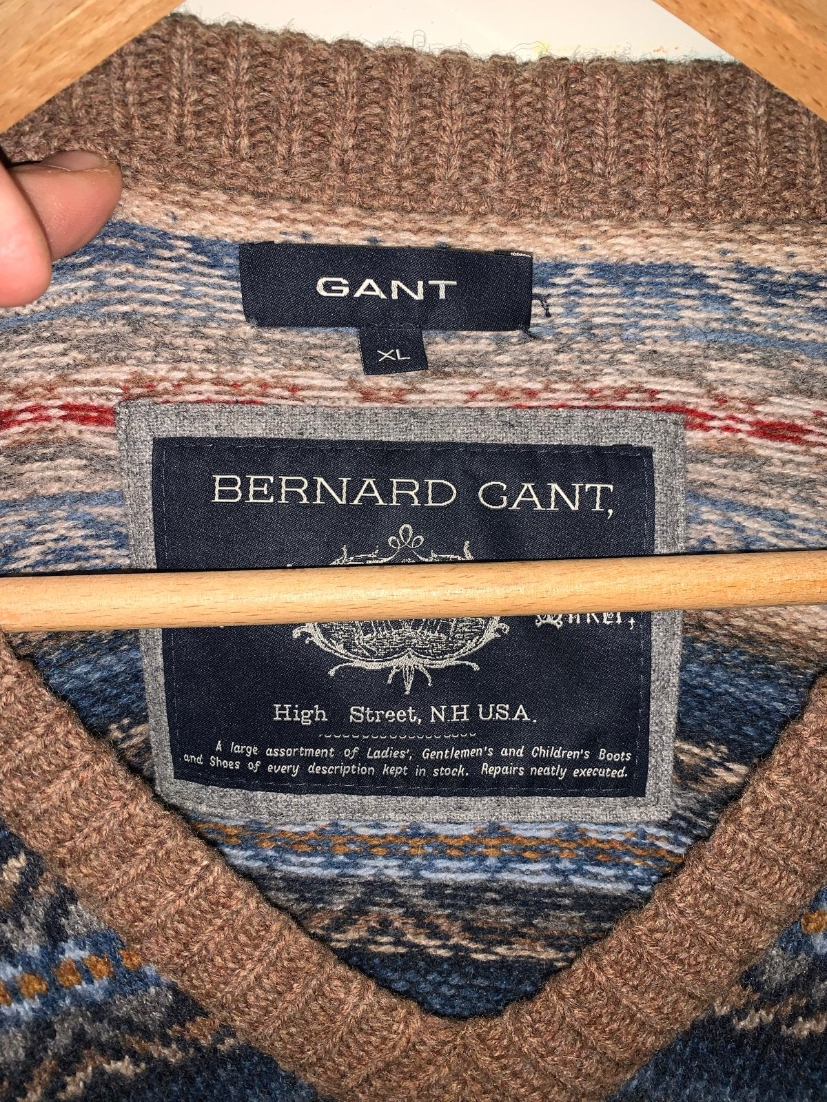 GANT Bernard Gant Lamswol Trui XL - Zo goed als nieuw, Ophalen of Verzenden, Zo goed als nieuw, Maat 56/58 (XL), Meerkleurig