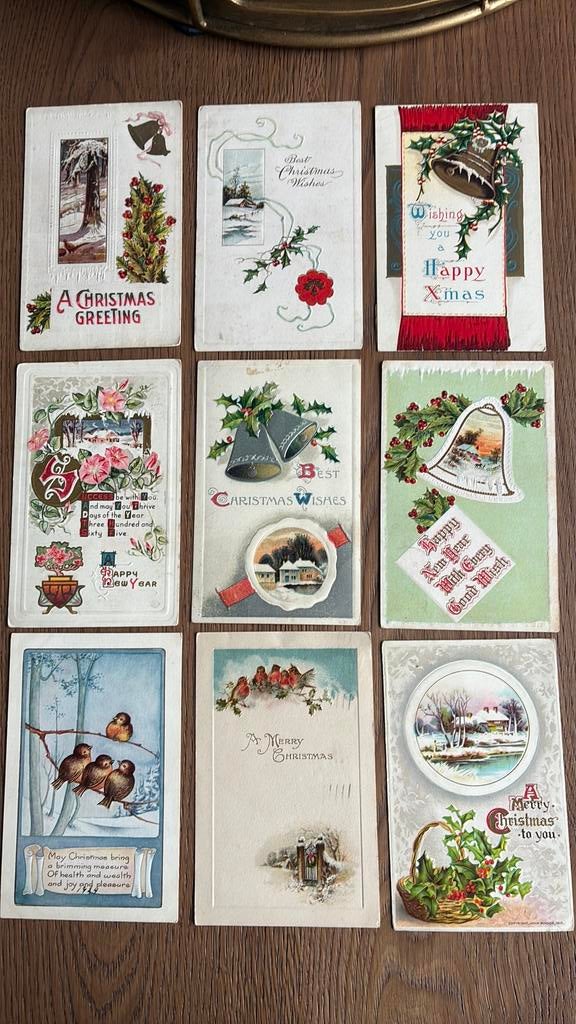 30 relief kerstkaarten. Divers., Ophalen of Verzenden, Voor 1920, Overige thema's