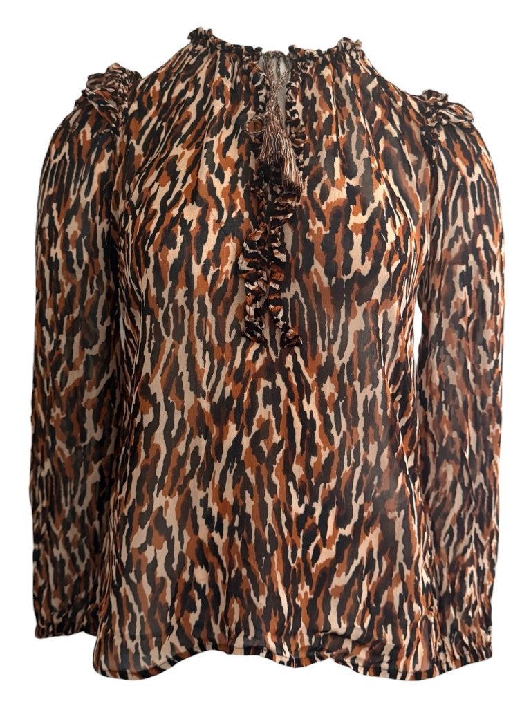 Moliin shirt lange mouw M, Maat 38/40 (M), Bruin, Ophalen of Verzenden, Zo goed als nieuw