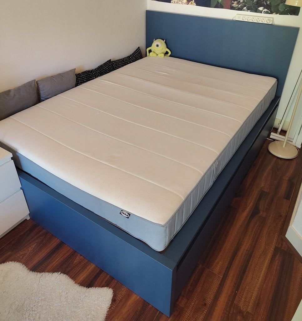 IKEA Malm bedframe 160x200 + Vesteröy matras, Huis en Inrichting, Slaapkamer | Bedden, Zo goed als nieuw, Tweepersoons, 160 cm
