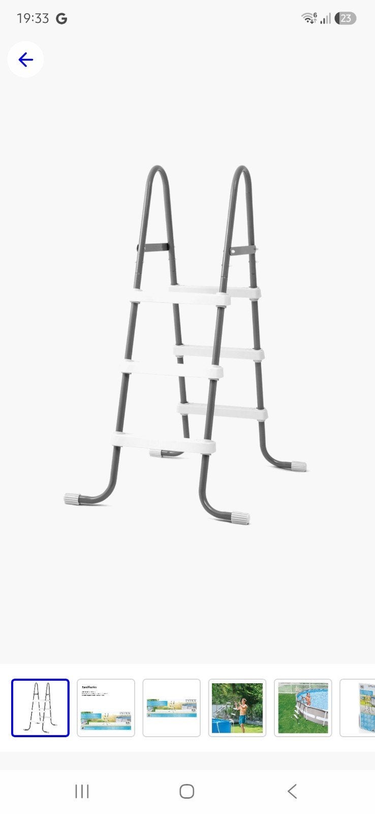 Intex zwembadtrap (91cm), Ophalen, Gebruikt, Ladder