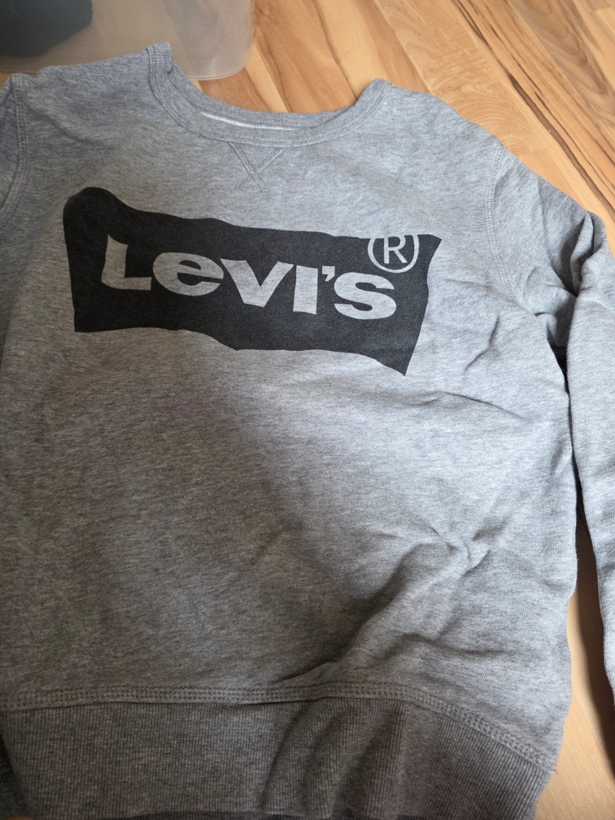 Grijze Levi's sweater met groot logo, Ophalen of Verzenden, Gedragen, Levi's