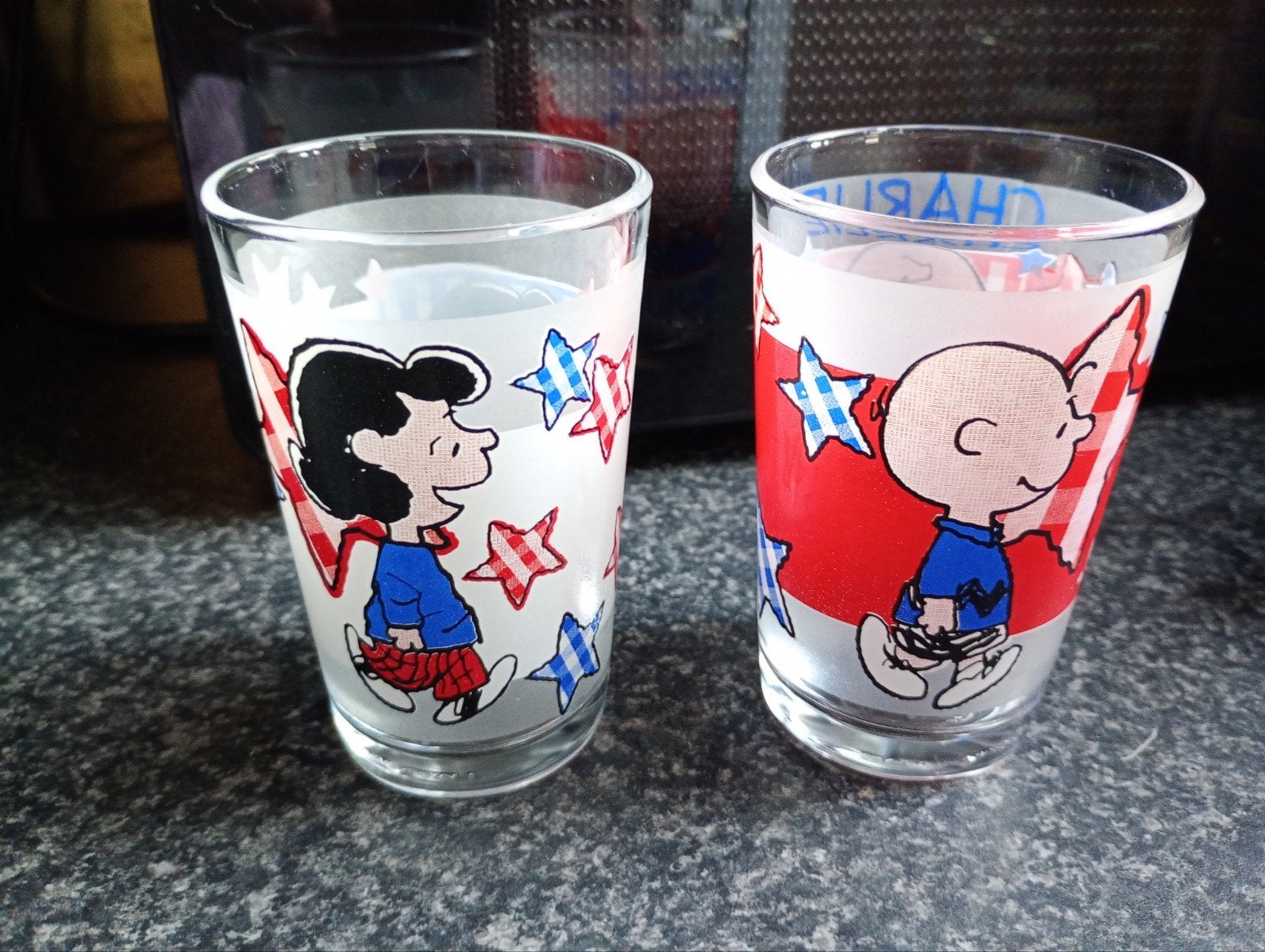 Snoopy Peanuts glazen set - Lucy en Charlie Brown, Ophalen of Verzenden