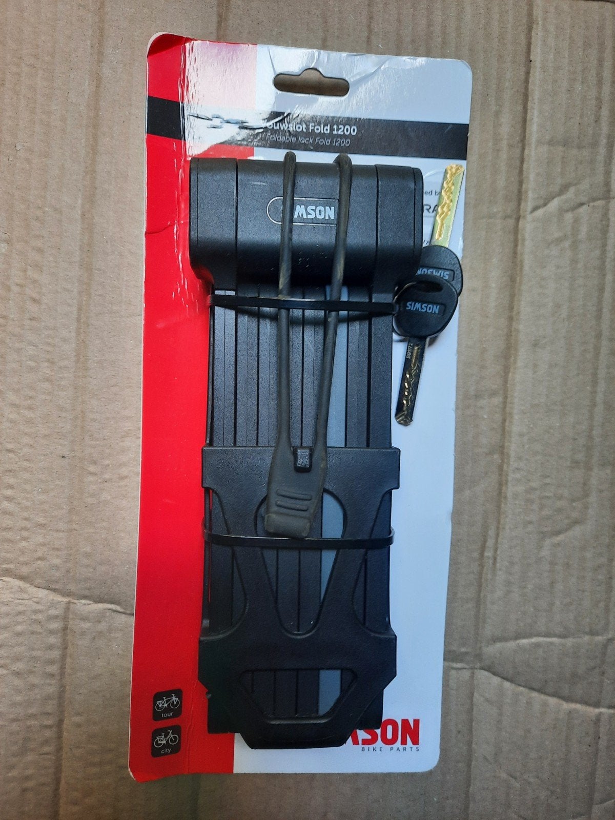 Simson Vouwslot Fold 1200 Nieuw - Fietsbeveiliging, Fietsen en Brommers, Fietsaccessoires | Fietssloten, Ophalen of Verzenden