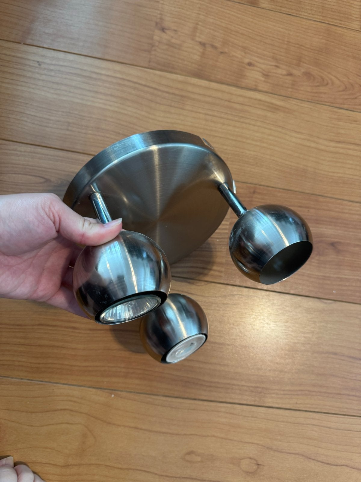Moderne plafondlamp met 3 verstelbare spots, Huis en Inrichting, Ophalen of Verzenden, Gebruikt, Metaal